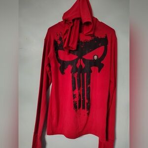 URBAN SURVIVOR Boys Bold Red Hoodie with Black Graphic